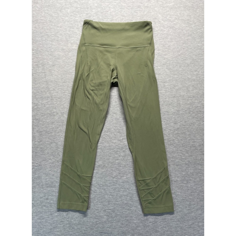Lululemon Activewear Leggings Womens 9 Bronze Green Stretch Workout Gym Training